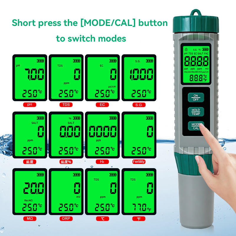 New 10 In 1 PH Meter PH TDS EC - Ph Meter Digital Water Tester recension och pris
