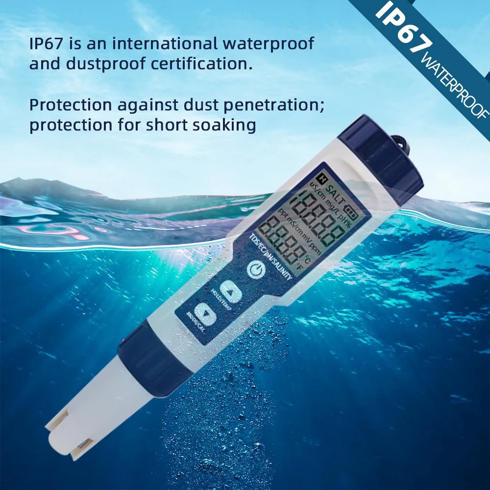 5 IN 1 PH Temperature TDS EC S - Ph Meter Digital Water Tester recension och pris