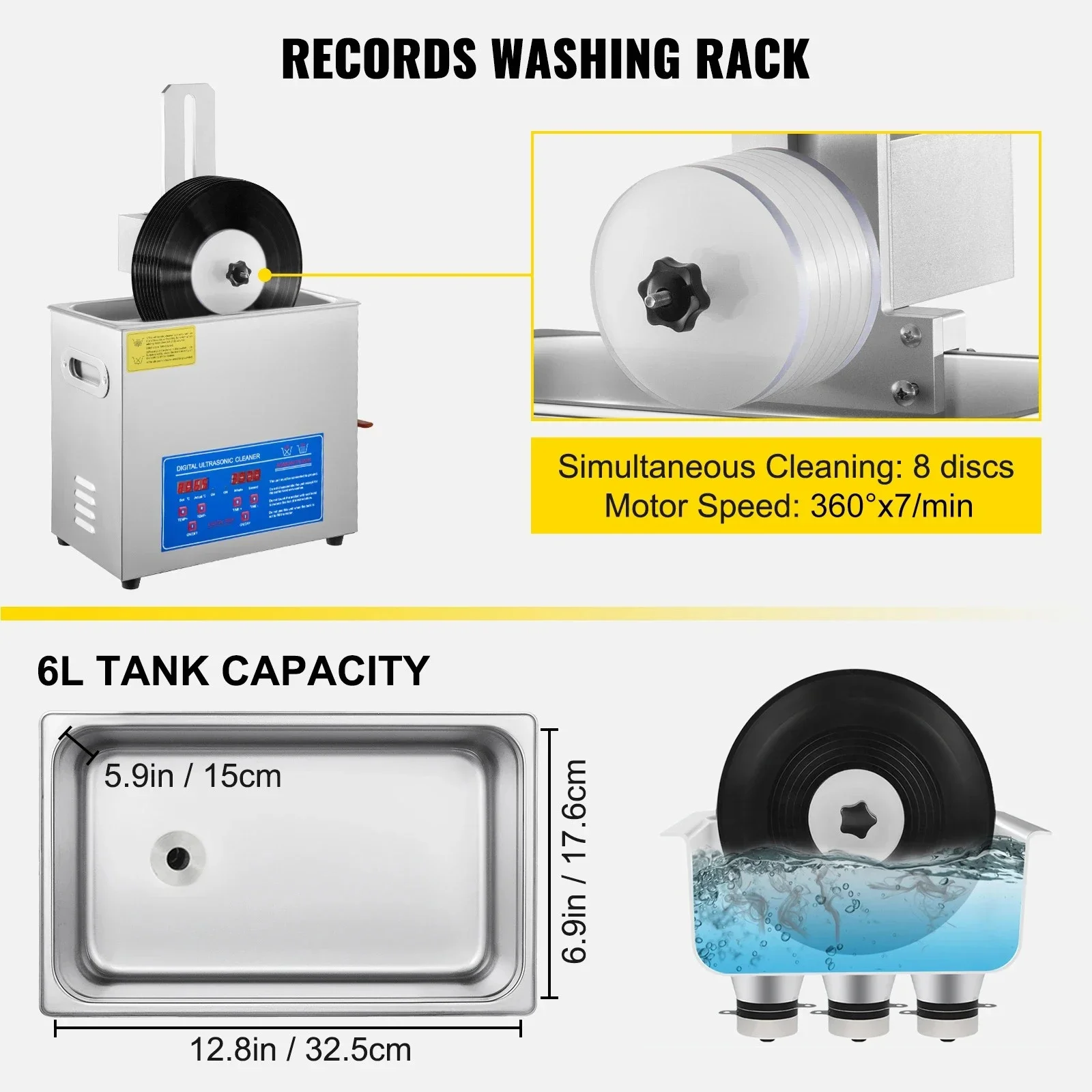 SIHAO Industrial Ultrasonic Pa - Ultrasonic Cleaner 30L Industrial recension och pris