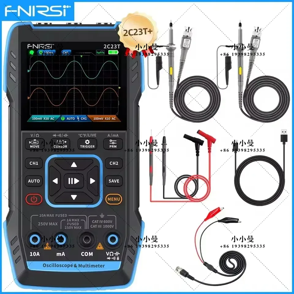 FNIRSI 2C23T10MHz, 2C53T 50MHz - Fnirsi Digital Oscilloscope Handheld recension och pris