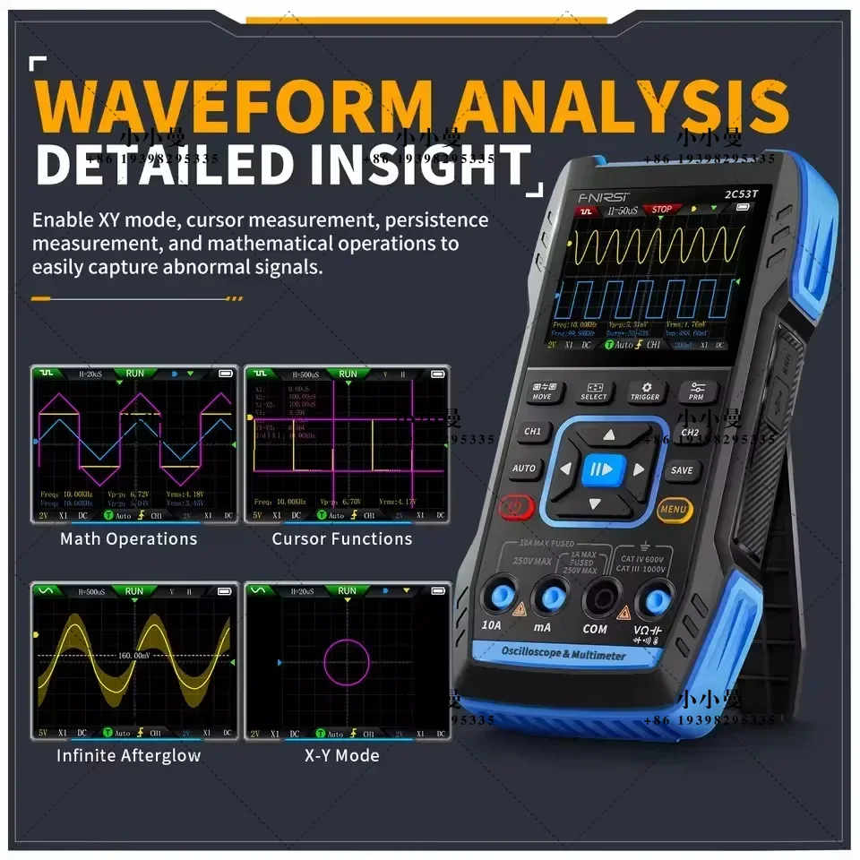 FNIRSI 2C23T10MHz, 2C53T 50MHz - Fnirsi Digital Oscilloscope Handheld recension och pris